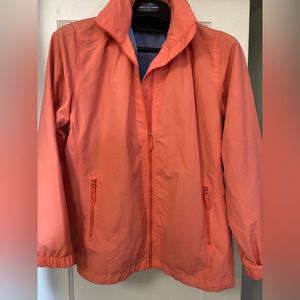 Lands’ End windbreaker with pack away visor hood